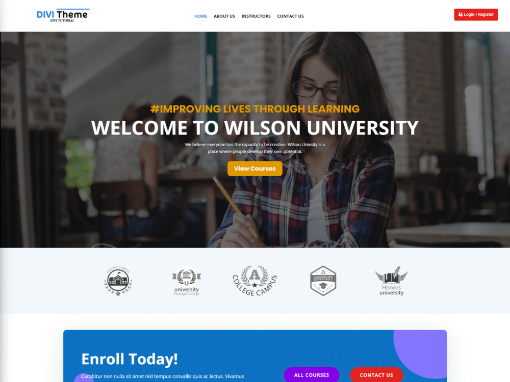 Educational & Online Course Divi Layout