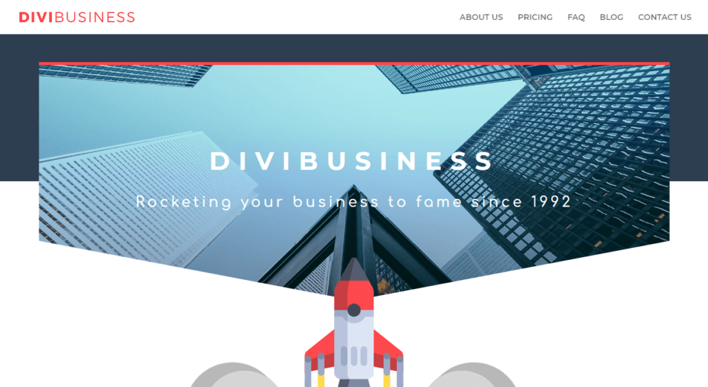 Divi business website template from Divi Cake