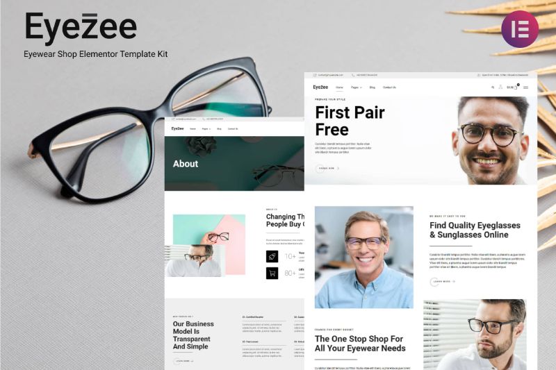 Eyezee - Eyewear Shop Elementor Template Kit