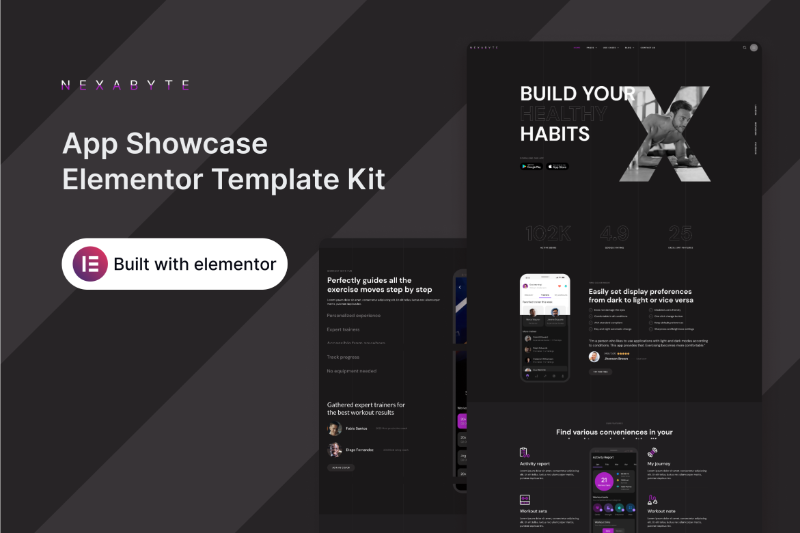Nexabyte - App Showcase Elementor Template Kit