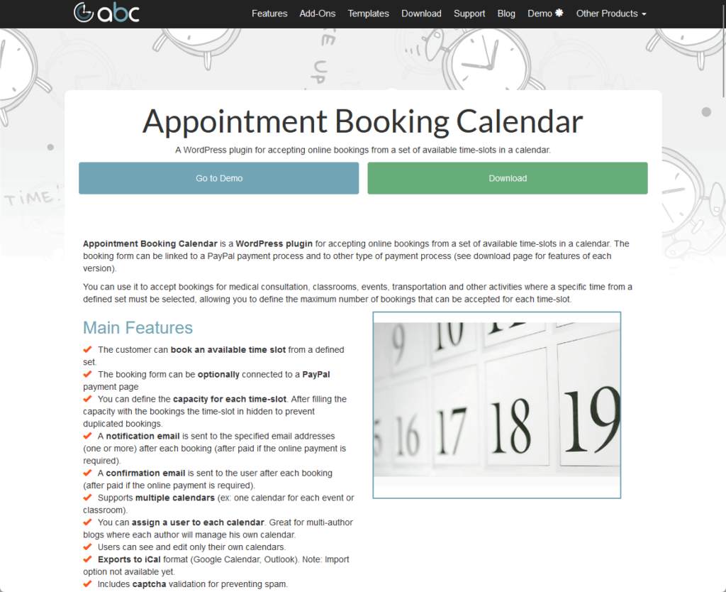for available time-slots in a calendar