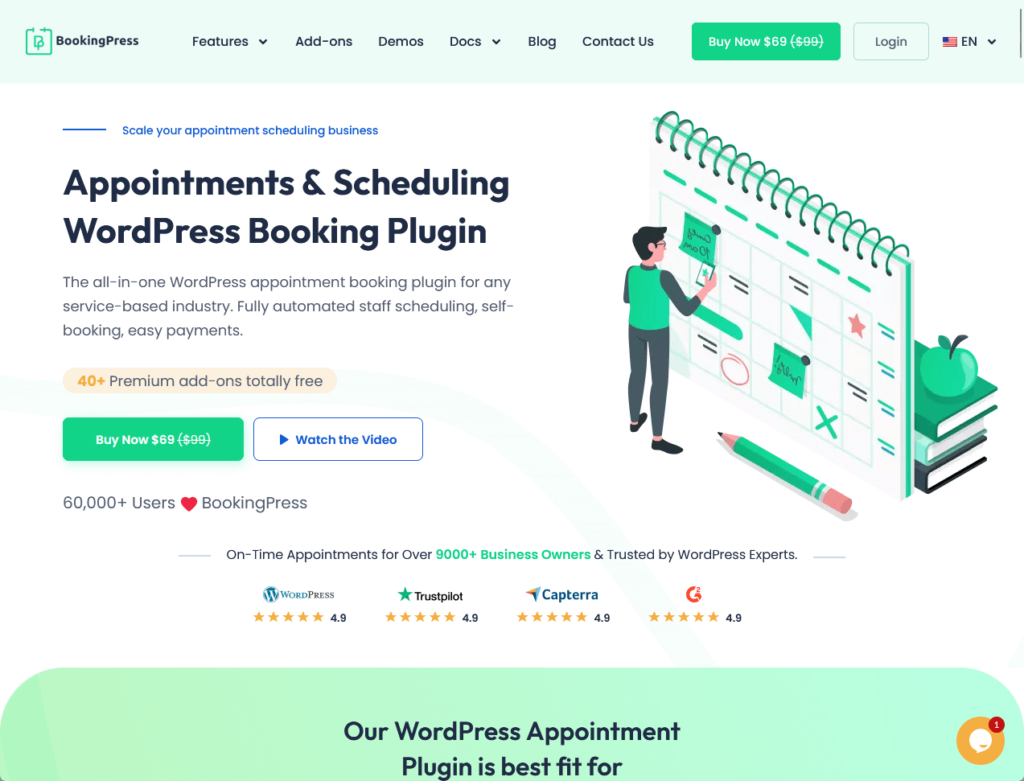 appointments and scheduling wordpress booking plugin