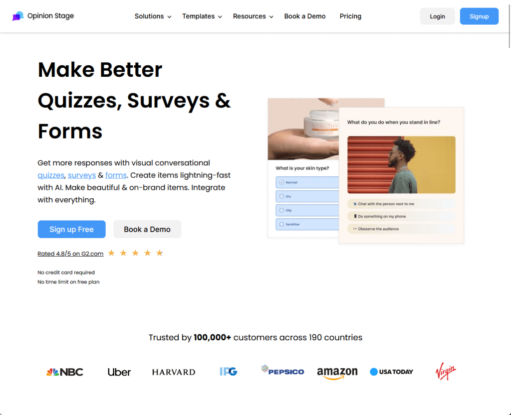 Opinion Stage: Make Better Quizzes, Surveys & Forms