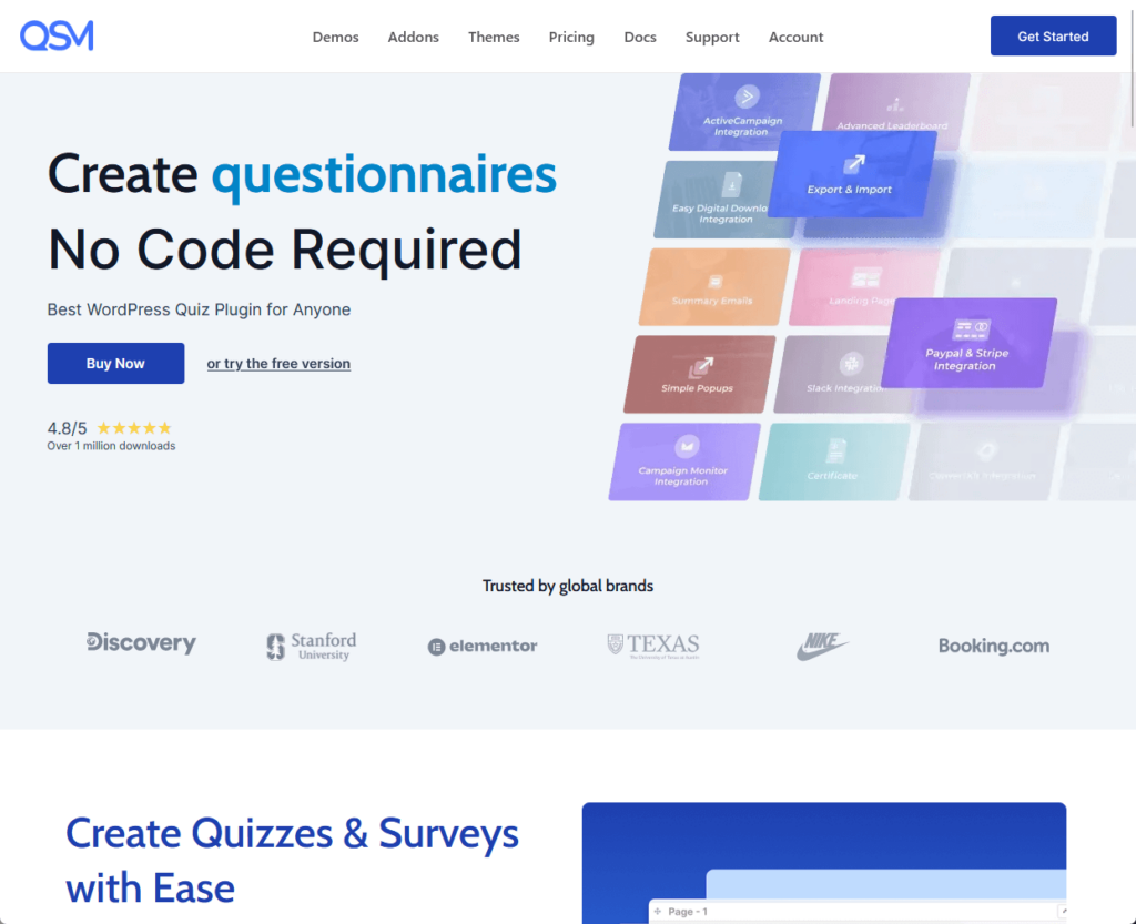 QSM: Create a quiz a survey feedback forms an exam questionnaires No Code Required