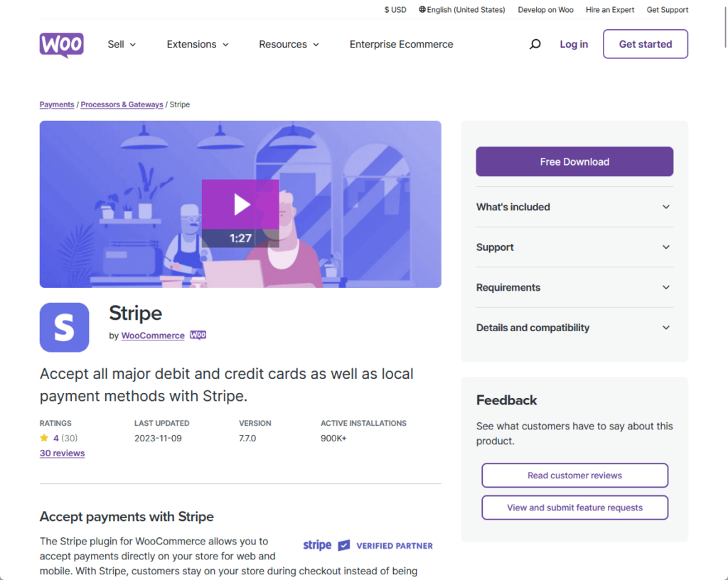 Accept all major debit and credit cards as well as local payment methods with Stripe