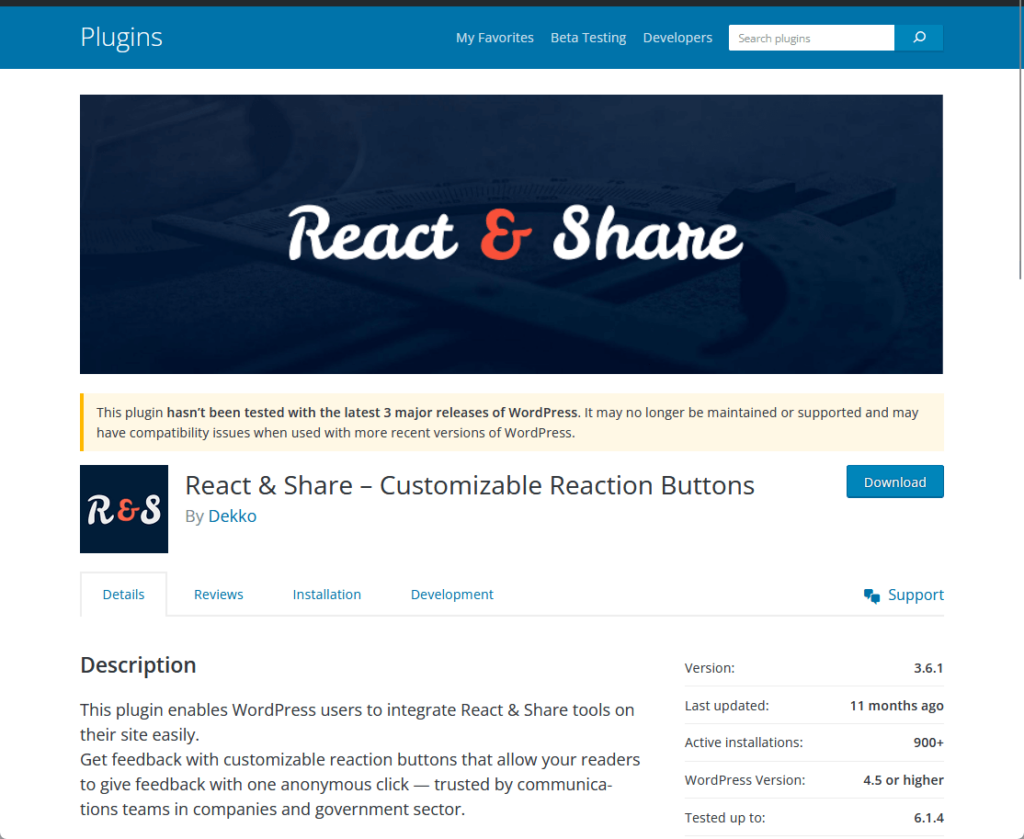 React & Share – Customizable Reaction Buttons