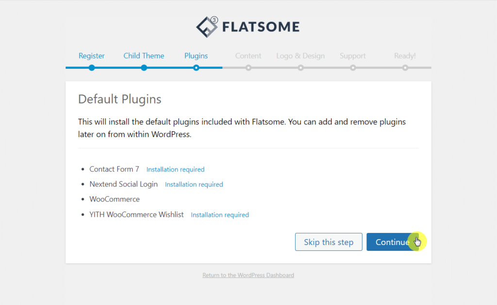 Install required plugins