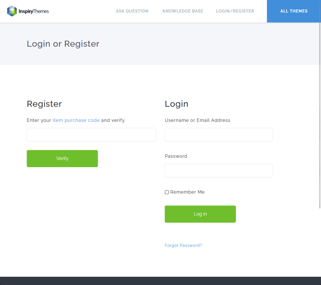 create an account on realhomes’ support website