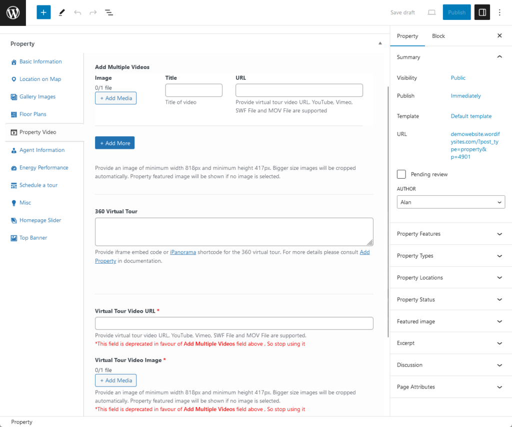 easy real estate: add multiple videos