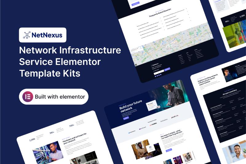 NetNexus - Network Infrastructure Service Elementor Template Kit