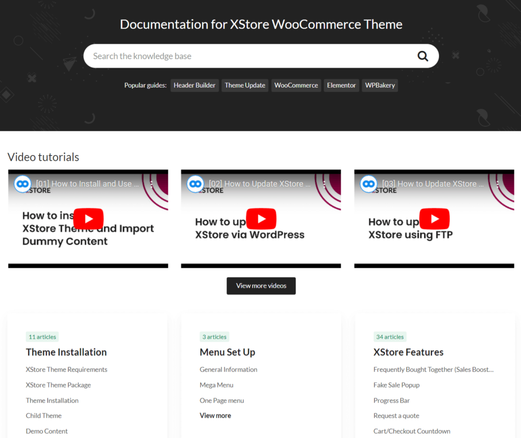 XStore WordPress WooCommerce theme documentation