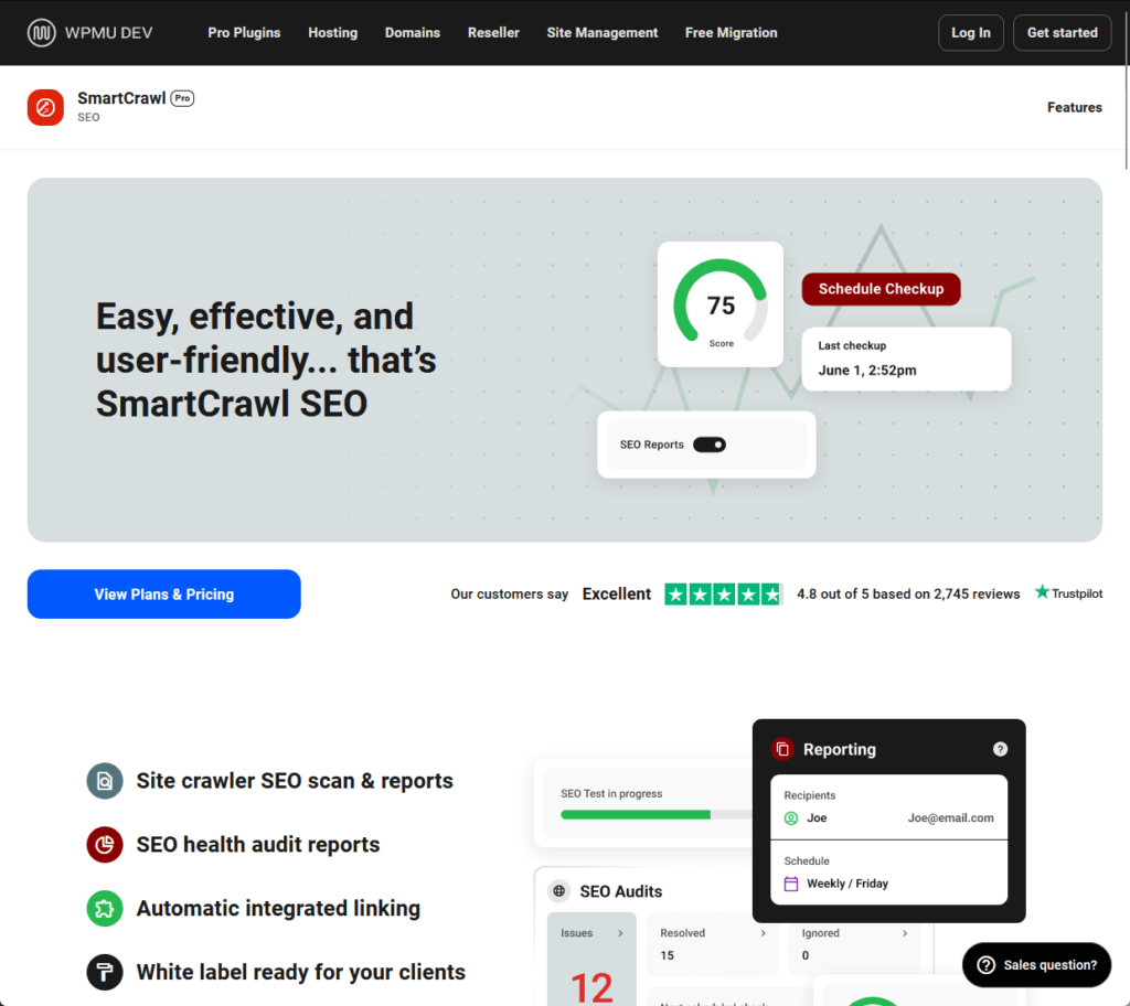 Easy, effective, and user-friendly... that’s SmartCrawl SEO