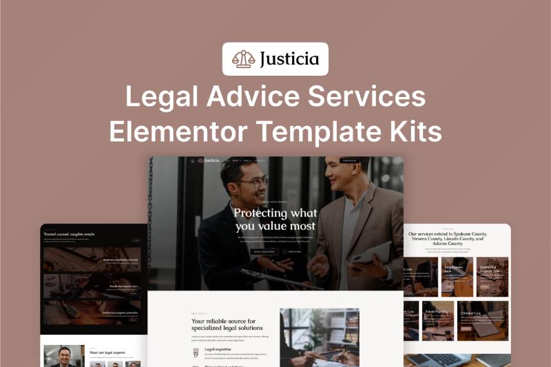Justicia - Legal Advice Services Elementor Template Kit