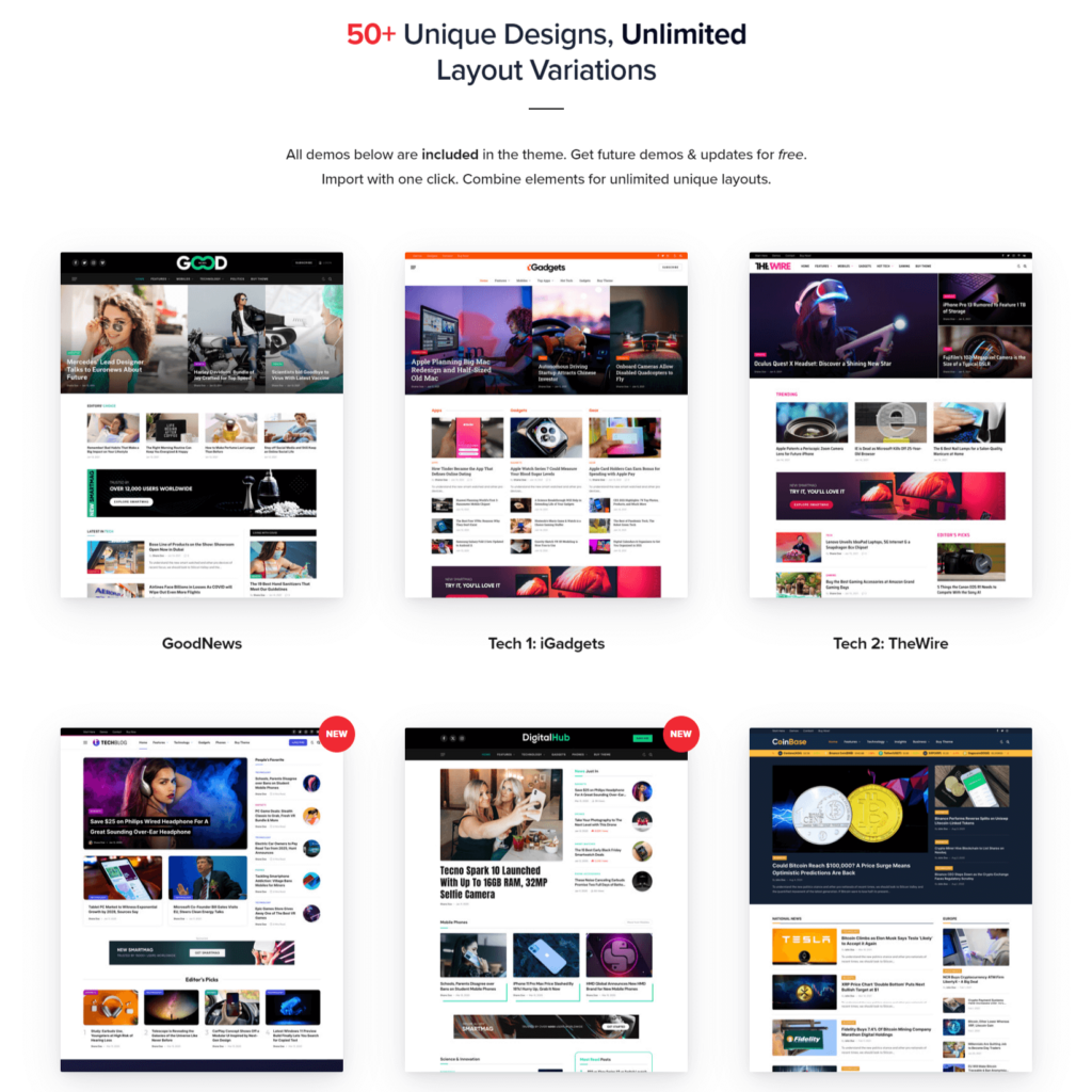 SmartMag premade websites