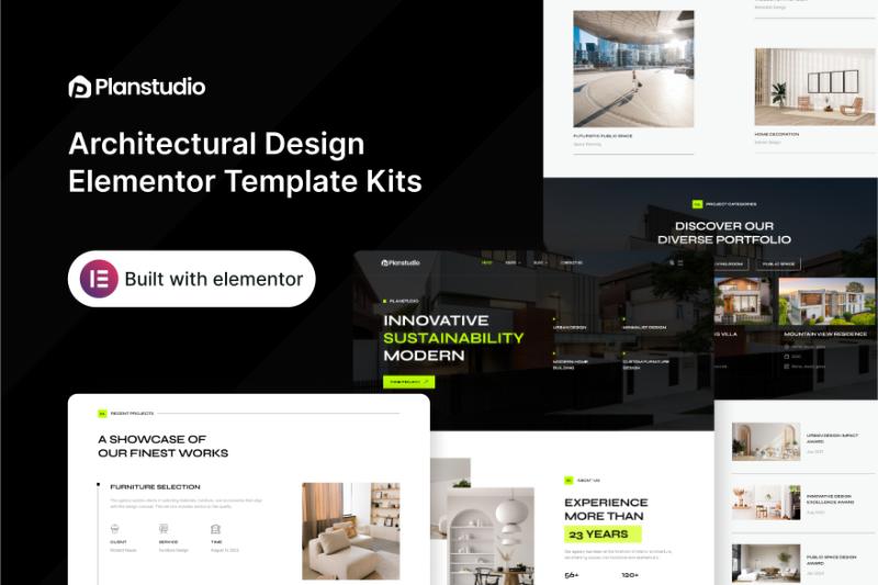 PlanStudio - Architectural Design Elementor Template Kit