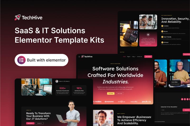 TechHive - SaaS & IT Solutions Elementor Template Kit